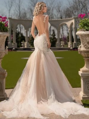 Cherry Blossom Wedding Dress by Naama Navipur