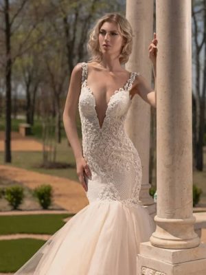Cherry Blossom Wedding Dress by Naama Navipur