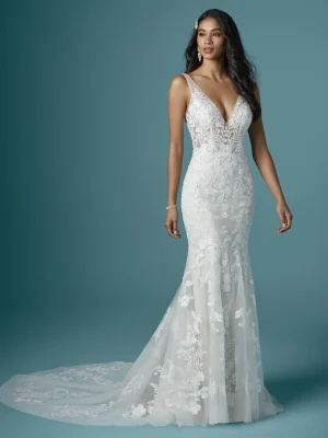 Maggie Sottero Greenley fit and flare Bridal gown San Diego showroom