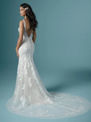 Maggie Sottero Greenley fit and flare Handmade wedding dresses USA