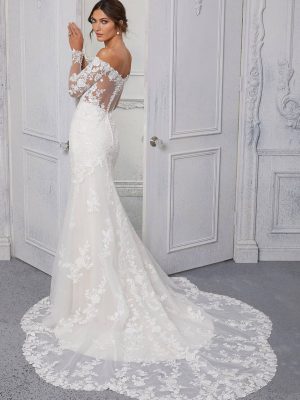 Morilee Cindy fit and flare Affordable wedding dresses San Diego