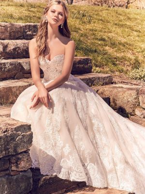 Morilee Lisa A Line Wedding gown alterations San Diego