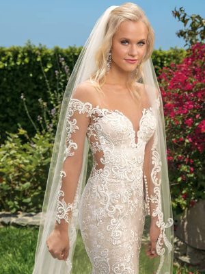 Casablanca Madelyn Fit and Flare Beach wedding gowns for destination weddings