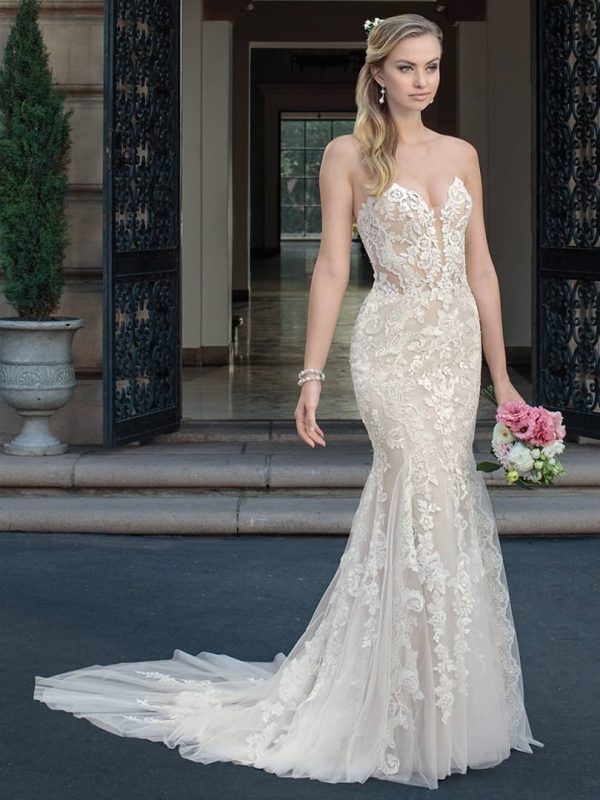 Casablanca Masie Fit and Flare Custom wedding dresses San Diego
