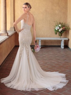 Casablanca Pixie Fit and Flare Wedding Dress 4
