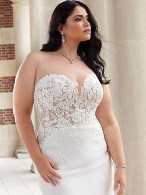 Evie Fit and Flare Wedding Dress by Morilee 03