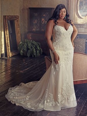Glorietta Fit and Flare Wedding Dress by Maggie Sottero 06