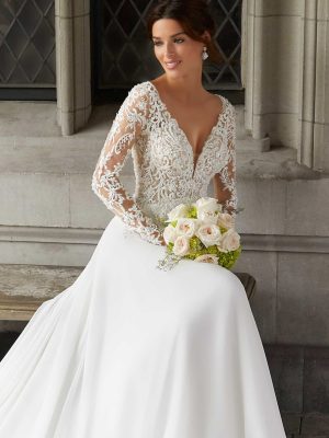 Stevie A Line Wedding Dress by Morilee 03