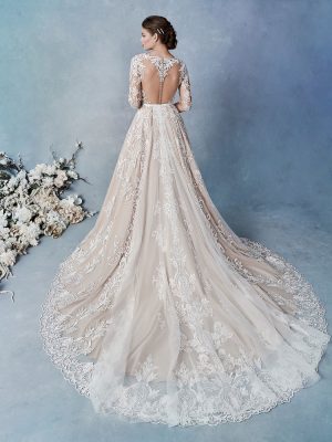 Style 1879 Fit and Flare Wedding Dress by Kenneth Winston 05