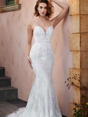 Style BE495 Sheath Wedding Dress by Ella Rosa 03