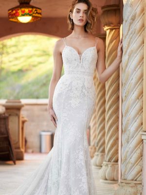 Style BE495 Sheath Wedding Dress by Ella Rosa 08