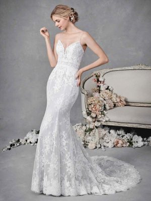 Style BE495 Sheath Wedding Dress by Ella Rosa 09